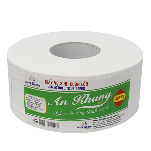 Giấy vệ sinh cuộn lớn An Khang soft900